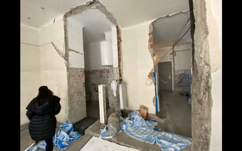 Transformation of ruins to beauty. - Before
