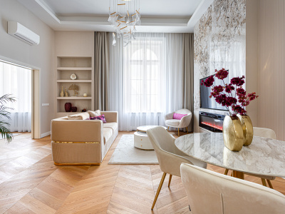 For Sale:  A Stunningly renovated luxury 2 bedroom, 2 bathroom flat on 85 sqm at 4 Andrássy Avenue 6th district!