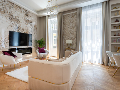 Lipótváros 80 m2 luxury apartment with a small balcony with 2 bedrooms and 2 baths